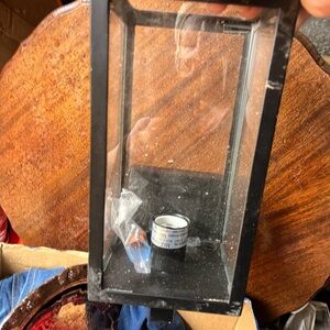 Black Glass outdoor light